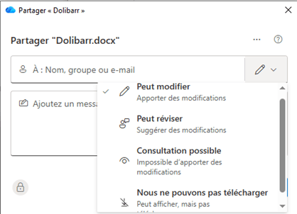Ingenious Tech - OneDrive Paramètres Partage