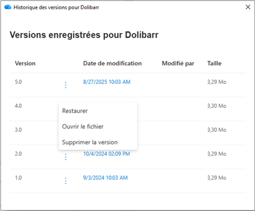 Ingenious Tech - OneDrive Restaurer une version