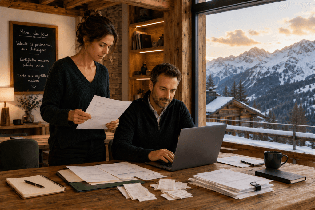 Dirigeants d'un établissement touristique utilisant Dolibarr pour suivre la gestion comptable de leur activité