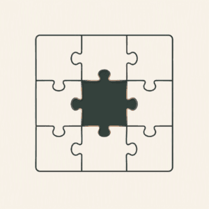Puzzle avec pièce centrale manquante représentant un système difficile à comprendre ou à faire évoluer.